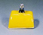 黄交趾一閑人ペーパーウェイト