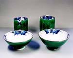 青交趾一閑人 湯呑、茶碗